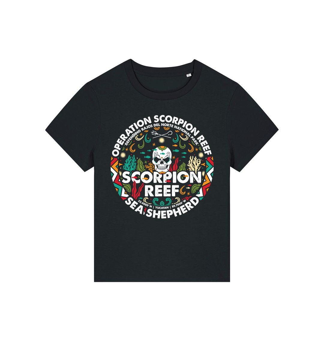 Black Printed T-shirt Front